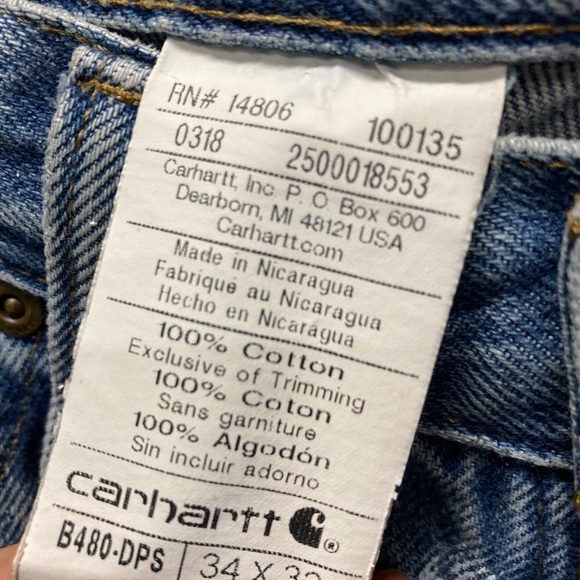 CARHARTT hand painted/reworked jeans - Picture 4 of 6